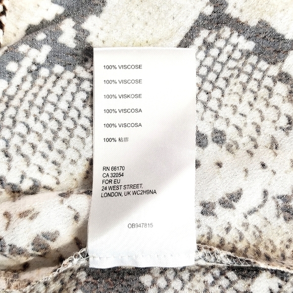 MAEVE by Anthropologie Tan Snake Skin Python Print  A-Line V-Neck Short Dress, S - Picture 13 of 13